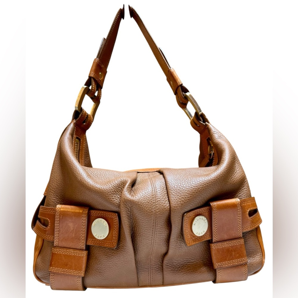 Michael Kors Two-Tone Leather Hobo Shoulder Bag - Picture 5 of 14